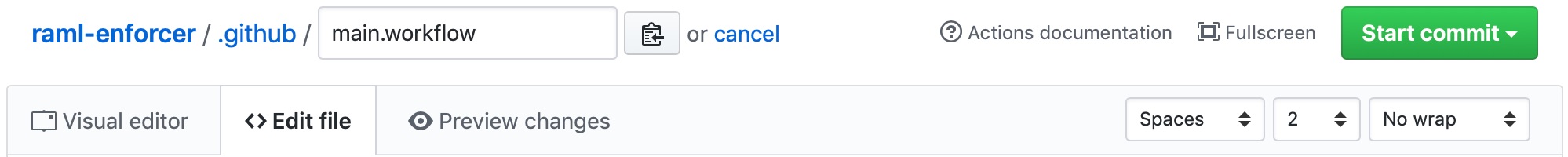 Git hook screenshot